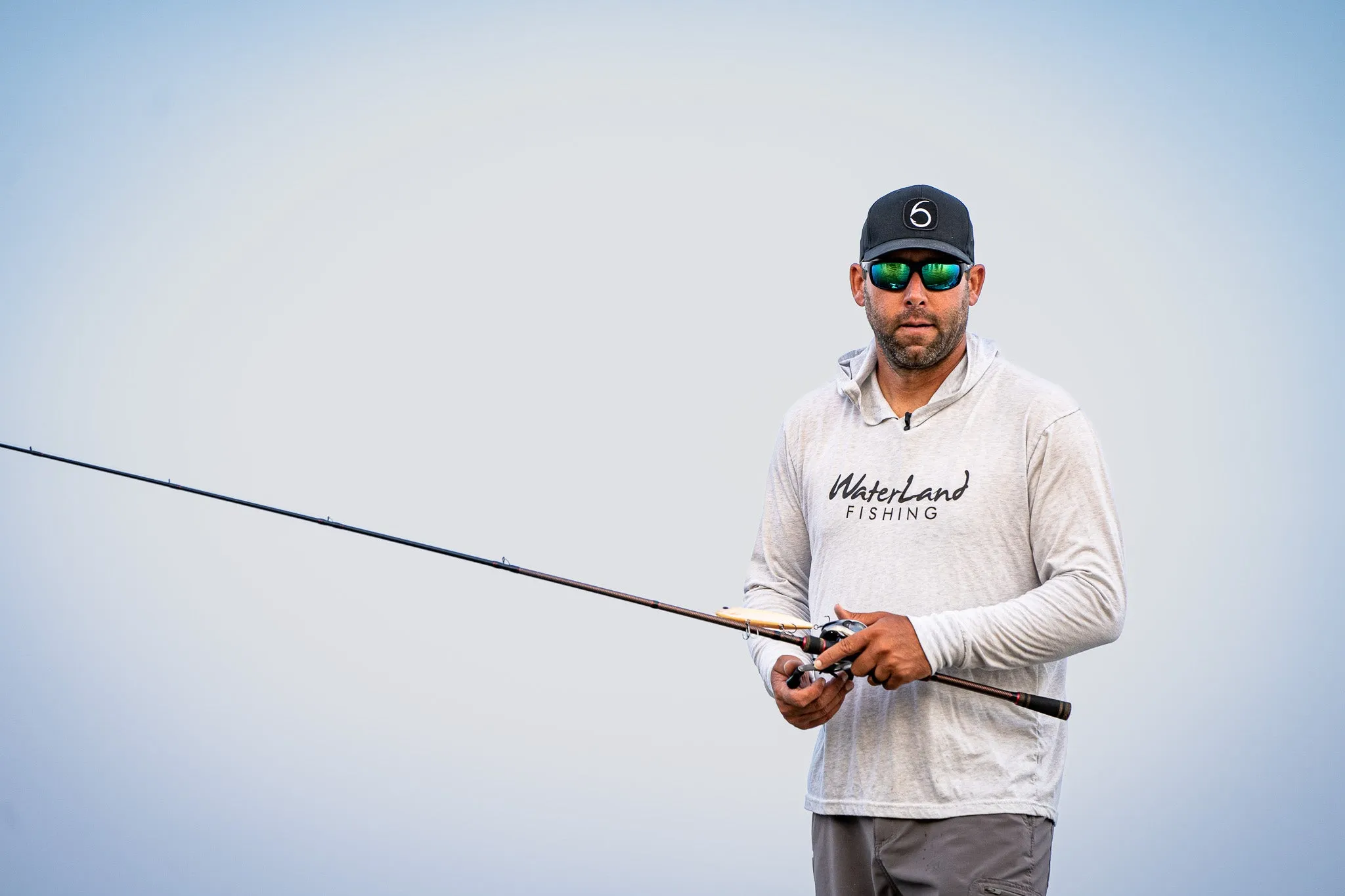 WaterLand Classic Hooded SunShirt - Heather White (SM Only)
