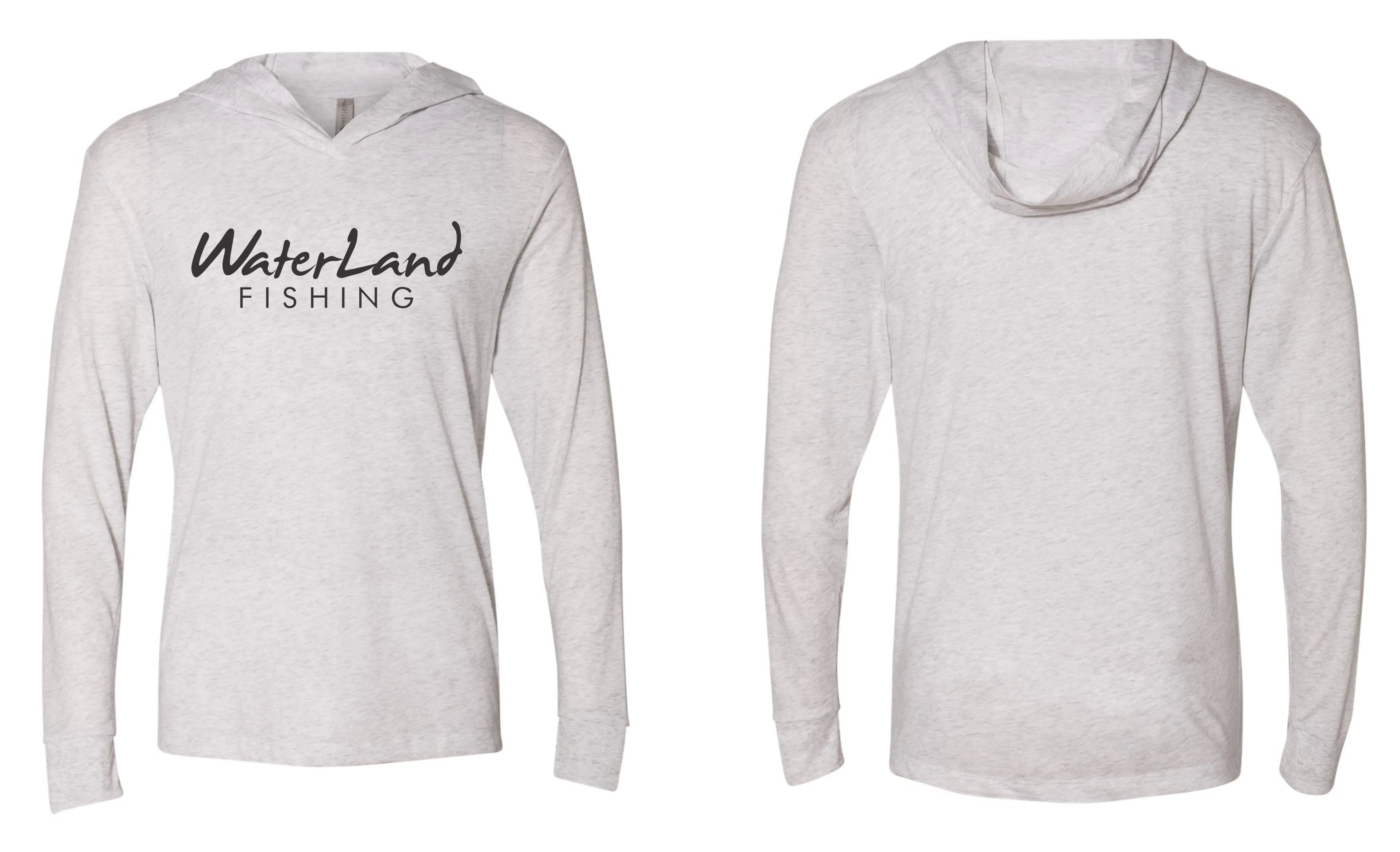 WaterLand Classic Hooded SunShirt - Heather White (SM Only)