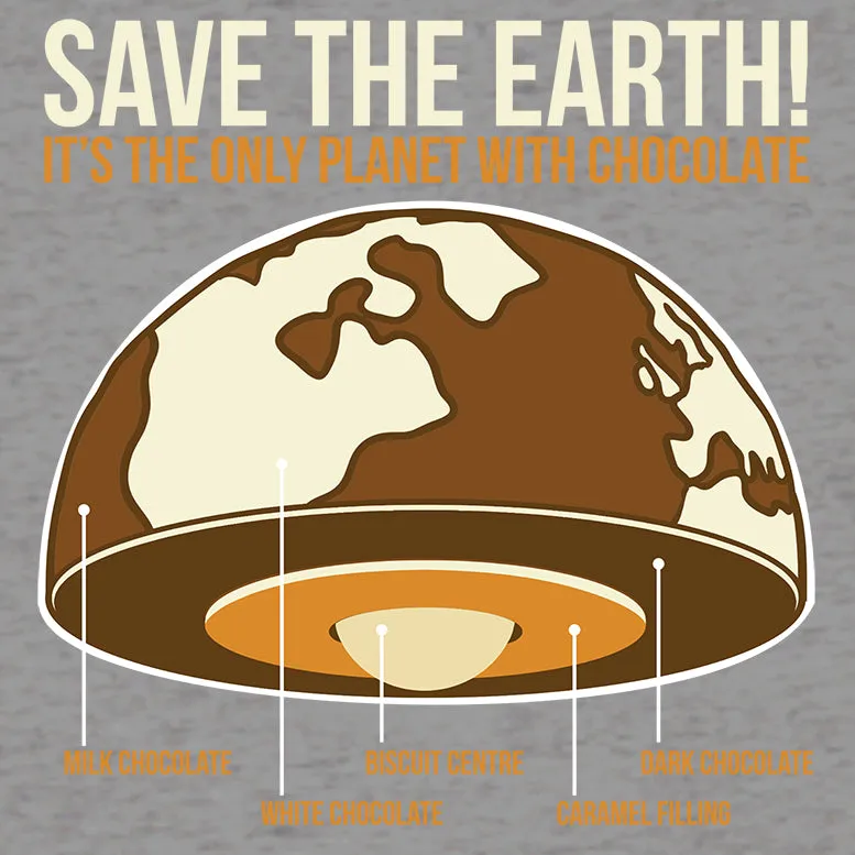 Weird Science Save The Earth - Chocolate Official Ladies T-Shirt (Heather Grey)