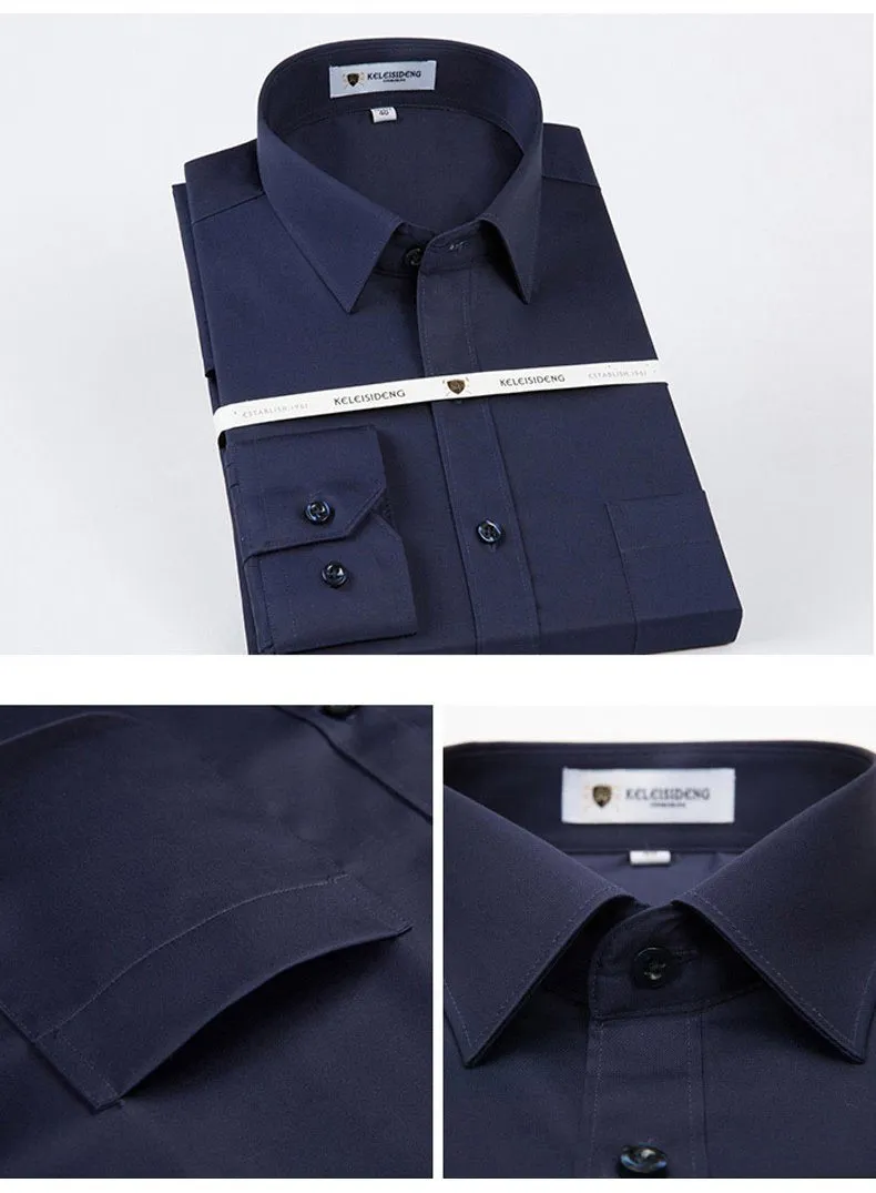 West Louis™ Solid Work Office Shirts