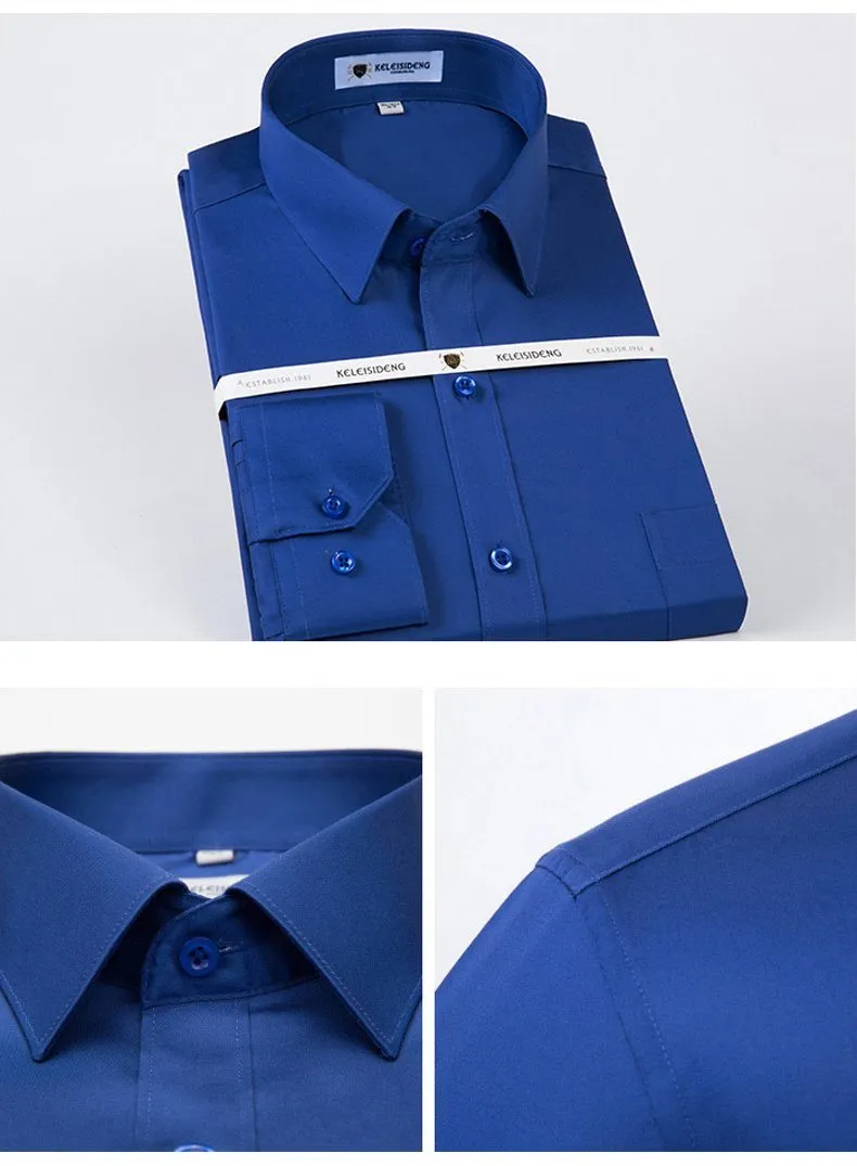 West Louis™ Solid Work Office Shirts