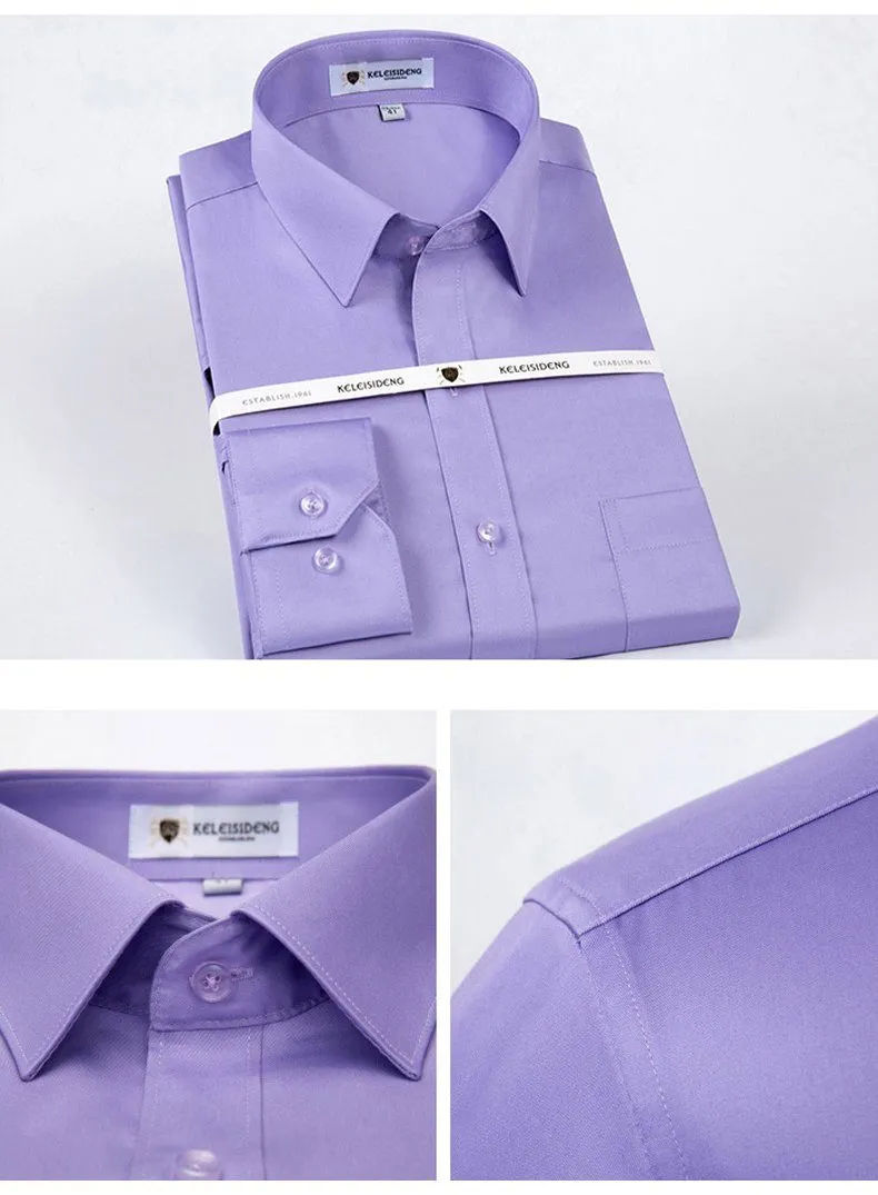 West Louis™ Solid Work Office Shirts