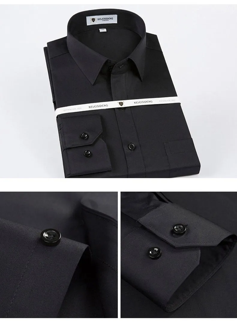 West Louis™ Solid Work Office Shirts
