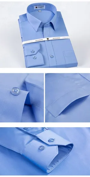 West Louis™ Solid Work Office Shirts