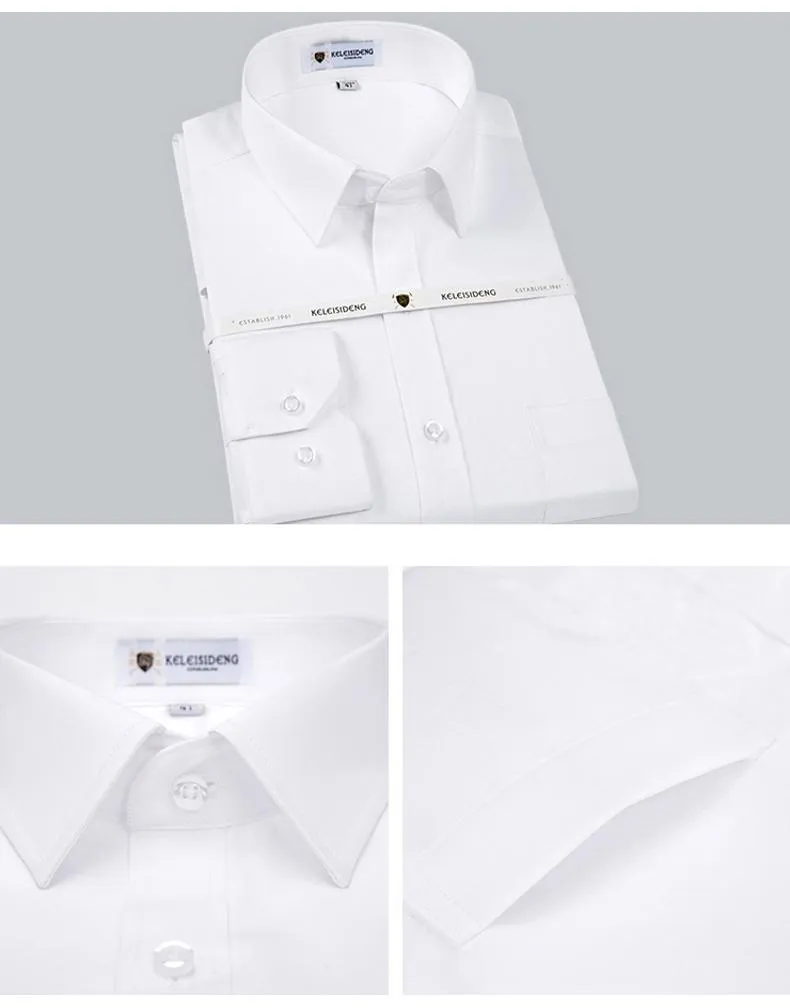 West Louis™ Solid Work Office Shirts