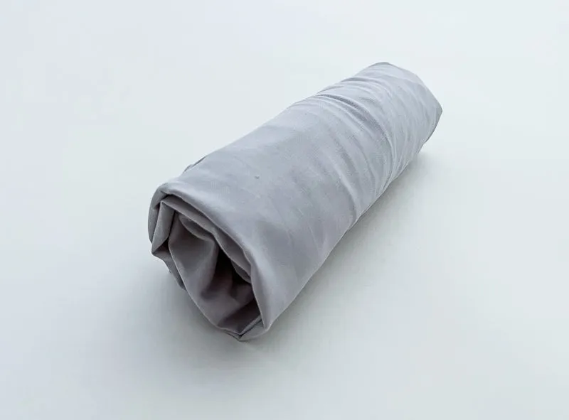White and Light Gray Toddler Crib Bedding Set
