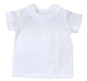 White basic cotton Short  sleeve Boy's shirt