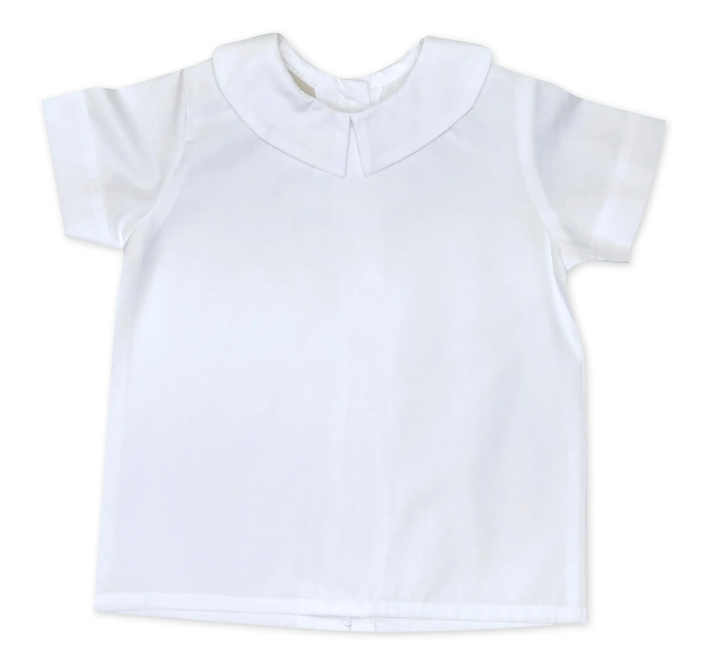 White basic cotton Short  sleeve Boy's shirt