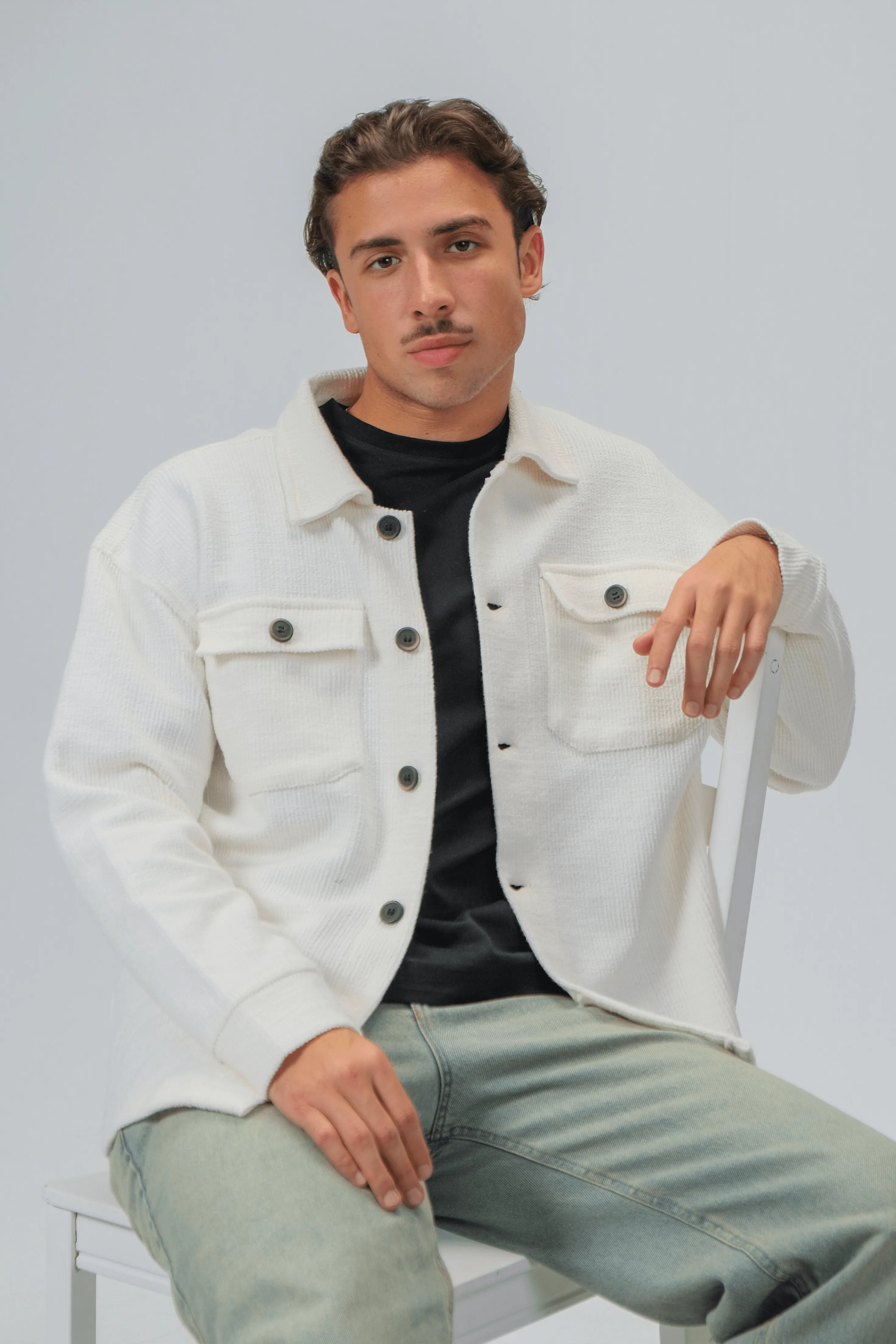 White Buttoned Jacket