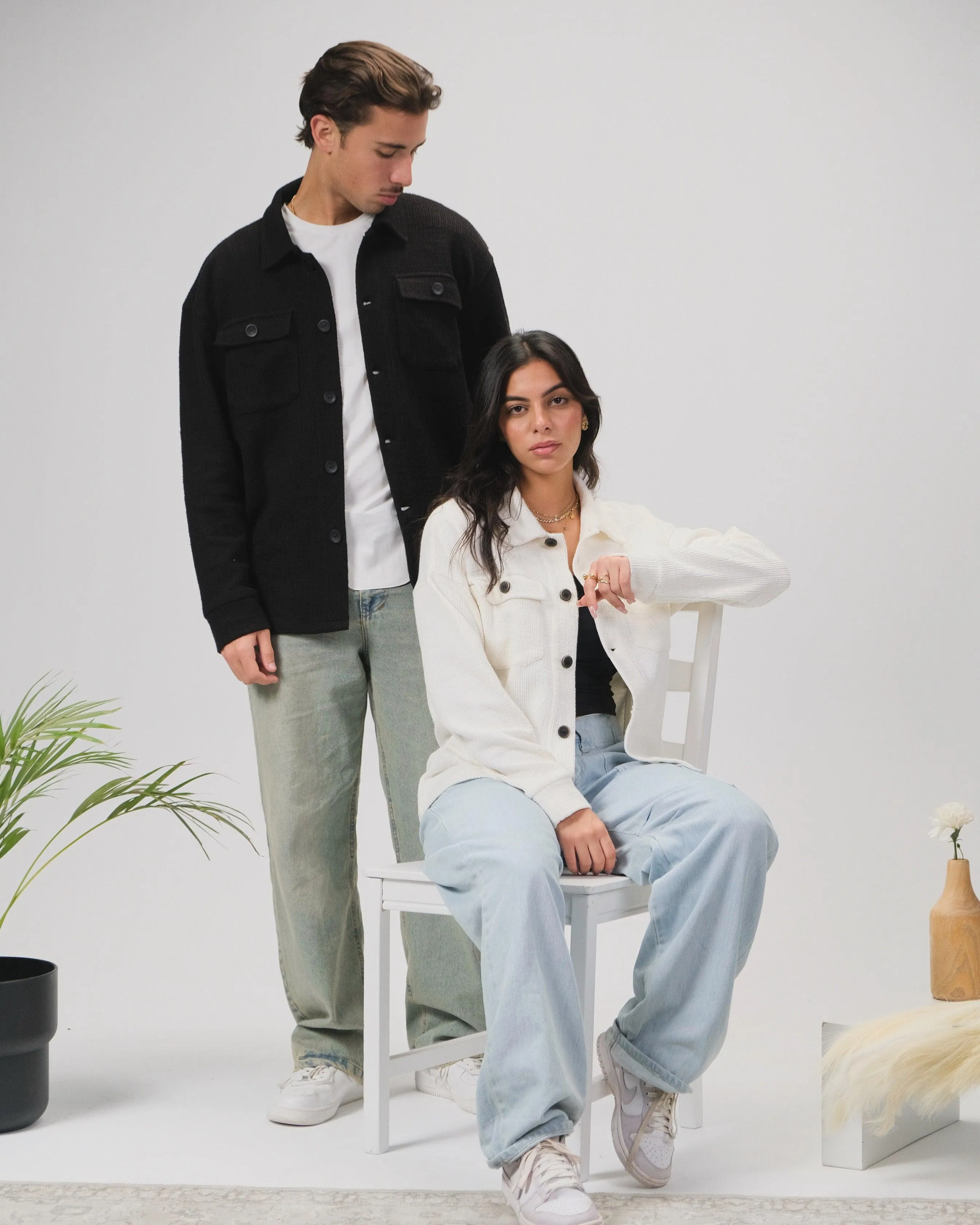 White Buttoned Jacket