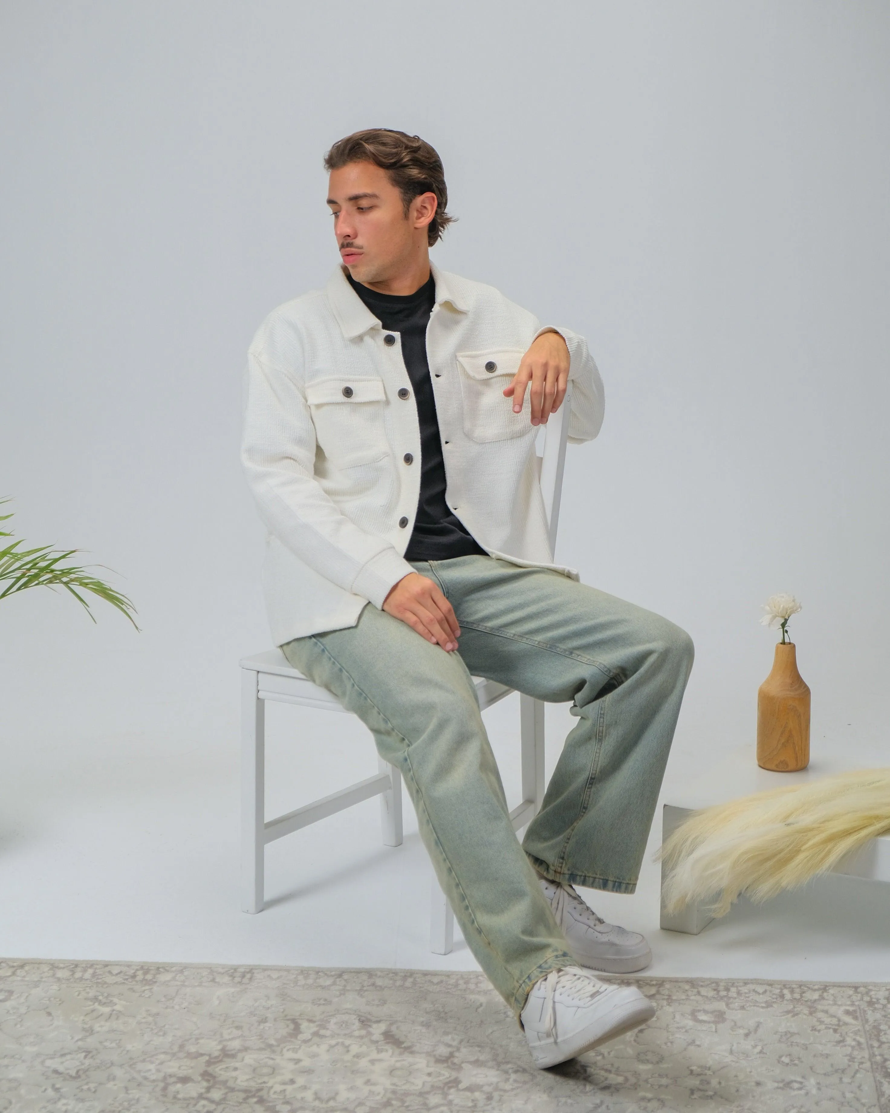 White Buttoned Jacket