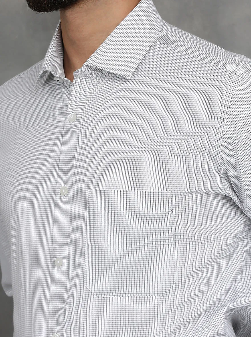 White Checked Slim Fit Formal Shirt | GreenFibre