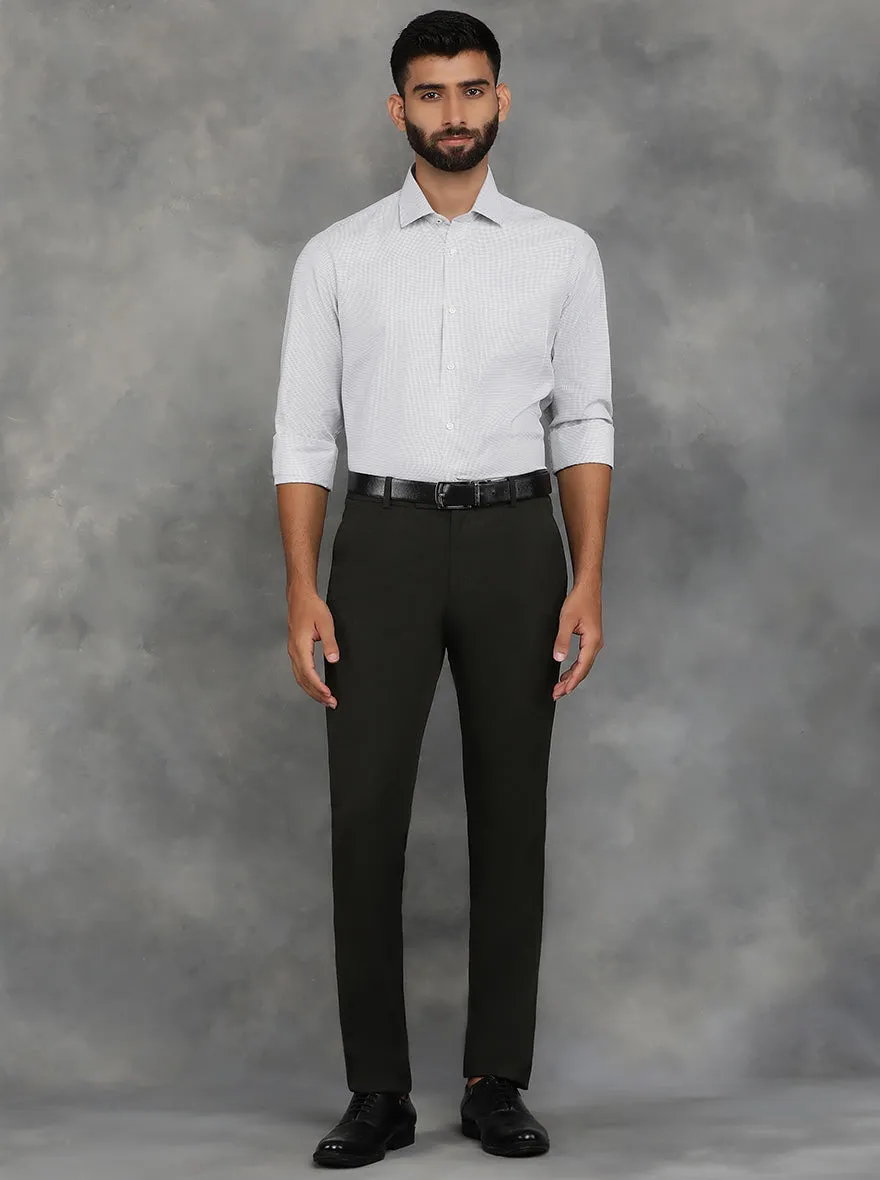 White Checked Slim Fit Formal Shirt | GreenFibre