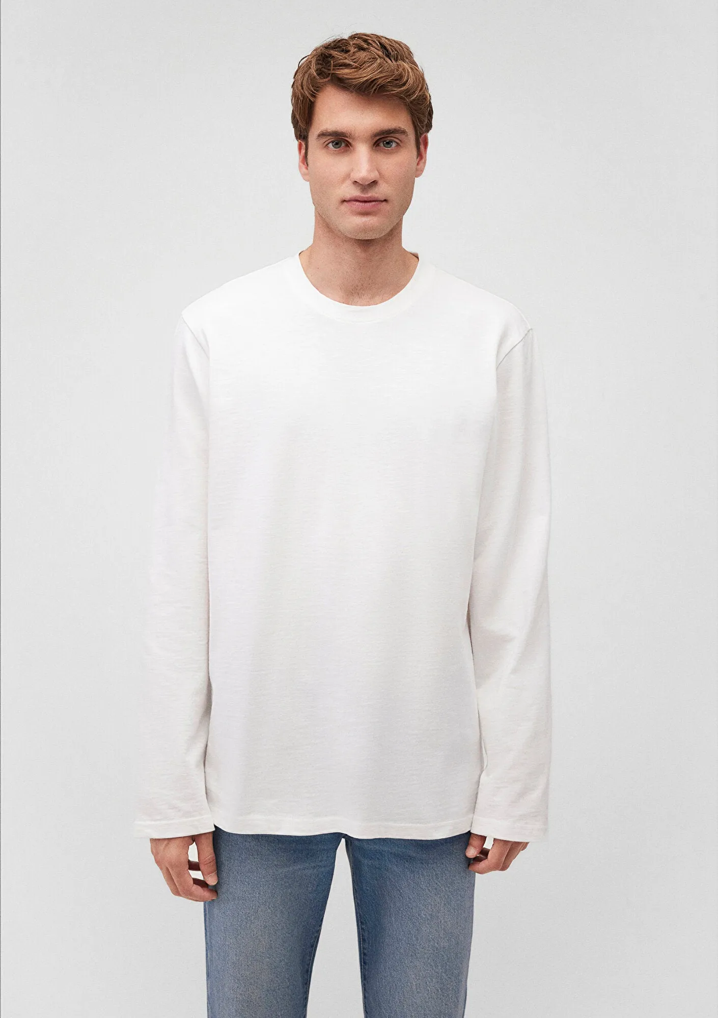White Long Sleeve Basic T-Shirt