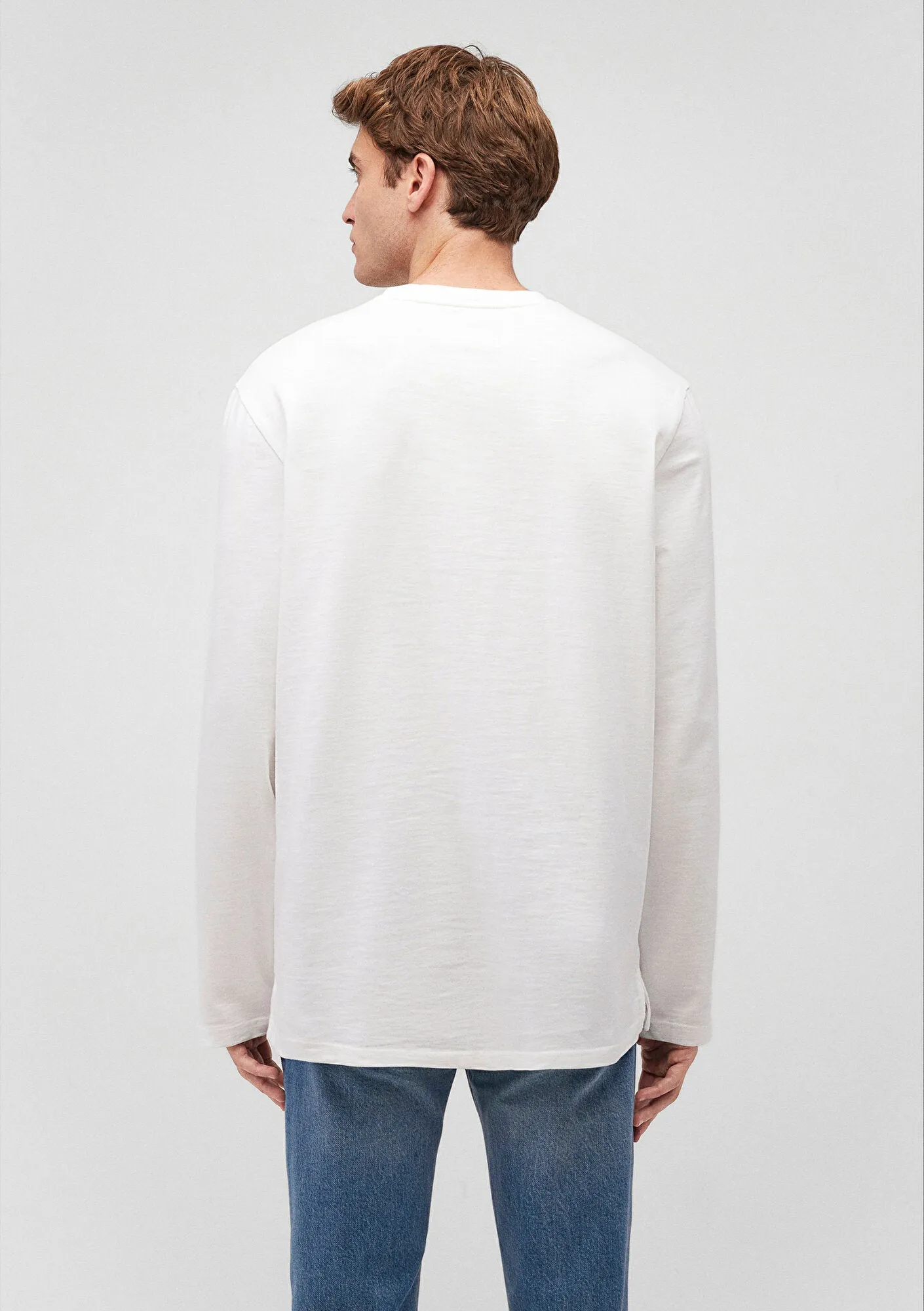 White Long Sleeve Basic T-Shirt