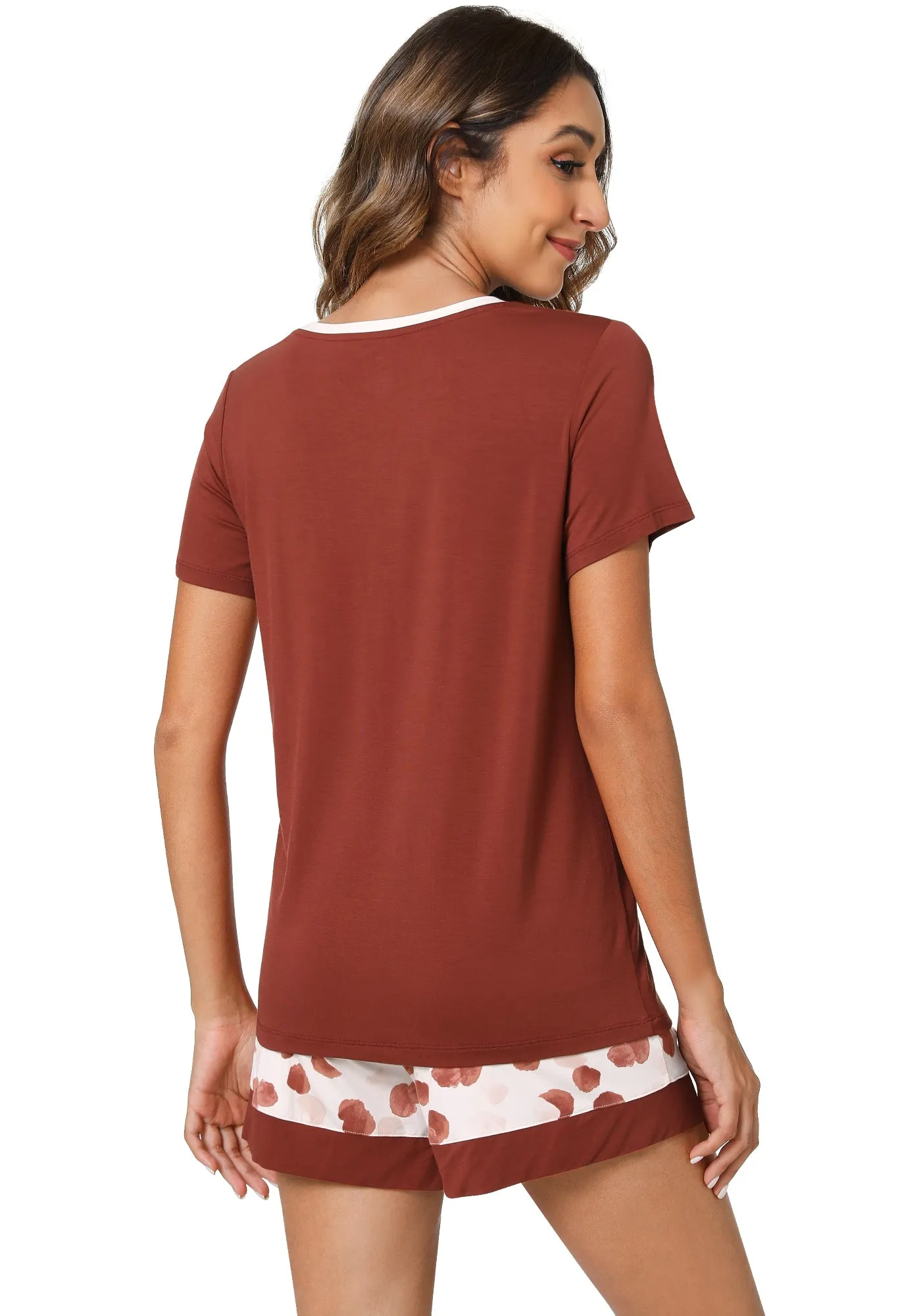WiWi Bamboo Womens Summer Printed Pajama Sets