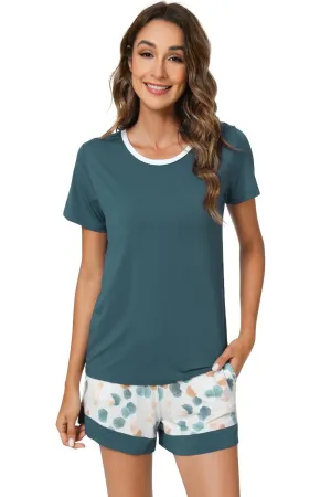 WiWi Bamboo Womens Summer Printed Pajama Sets