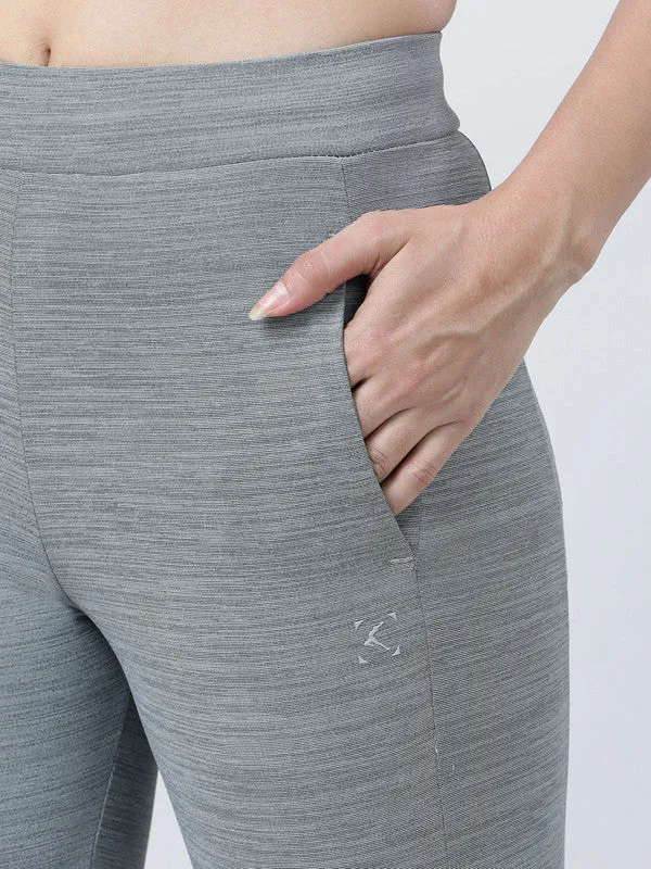 Women Grey Solid Track Pants & Joggers TRANSVERSE PANT-MG