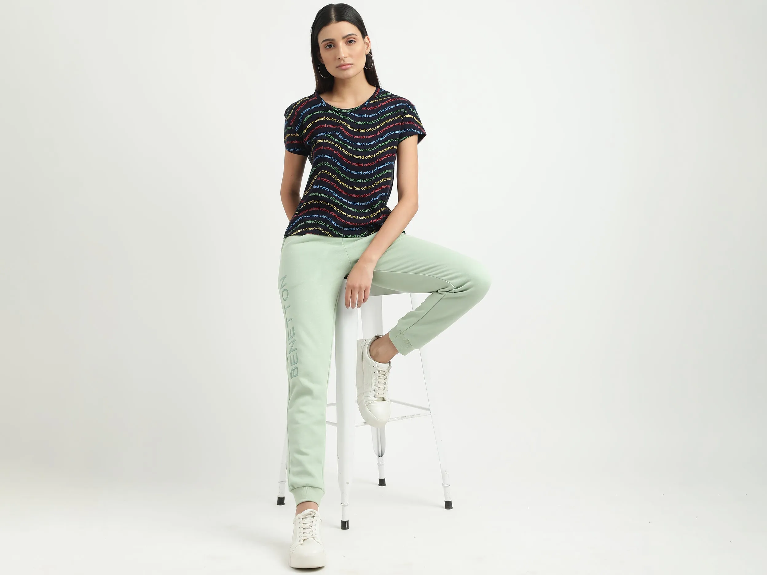 Women Printed Round Neck T-shirt