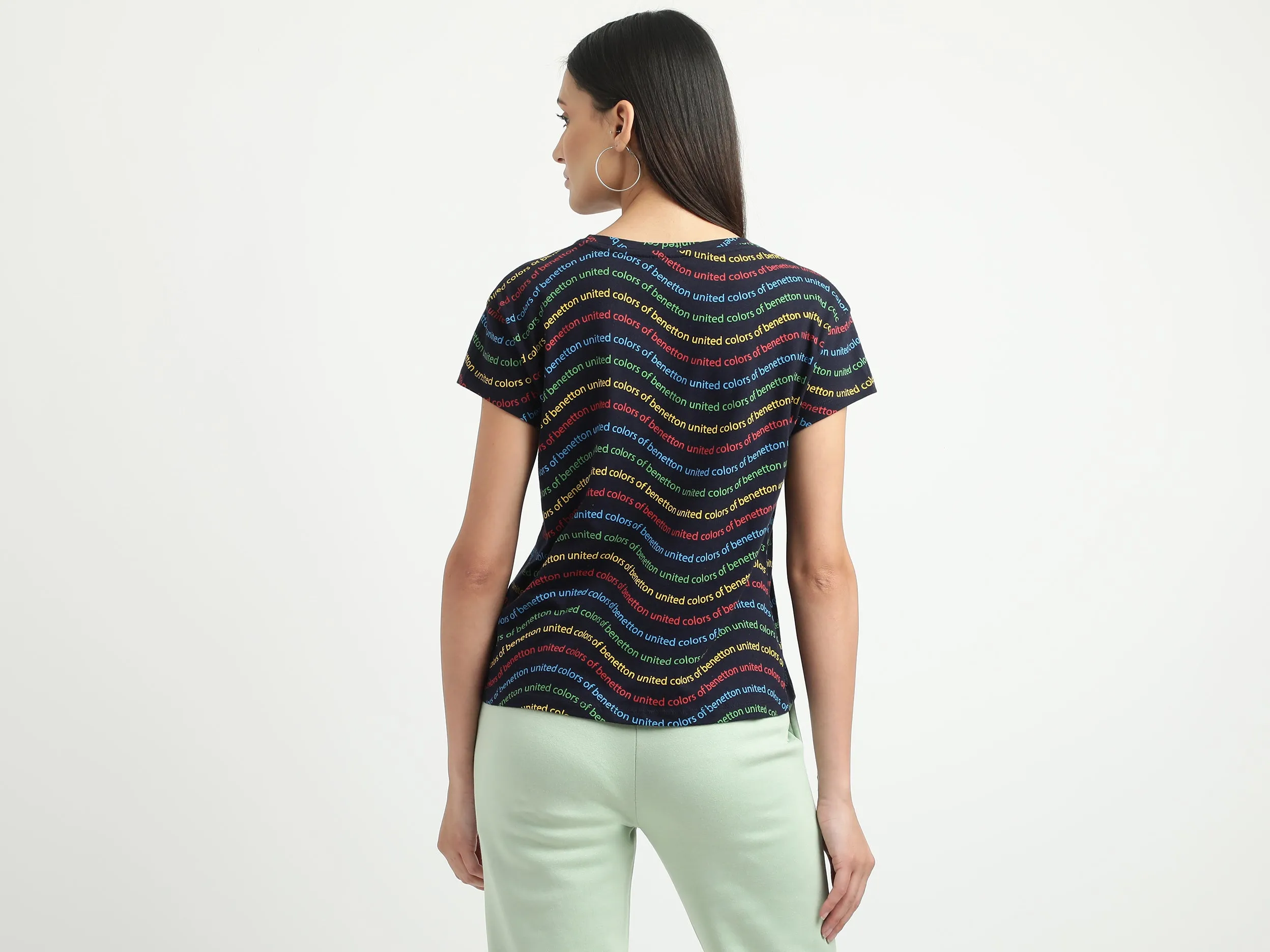 Women Printed Round Neck T-shirt