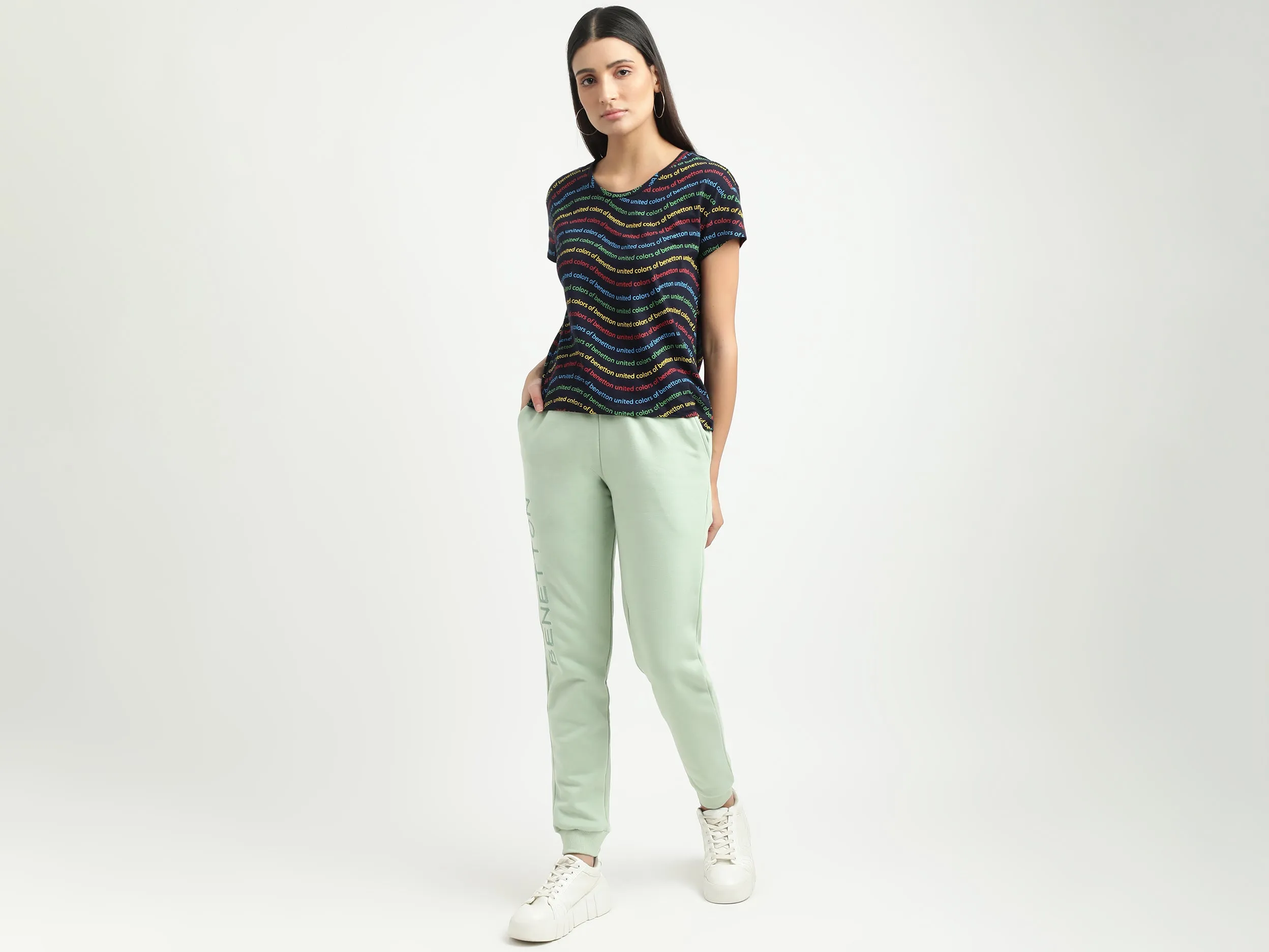 Women Printed Round Neck T-shirt