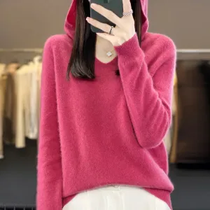 Women's Merino Pure Wool V-neck Cashmere Sweater