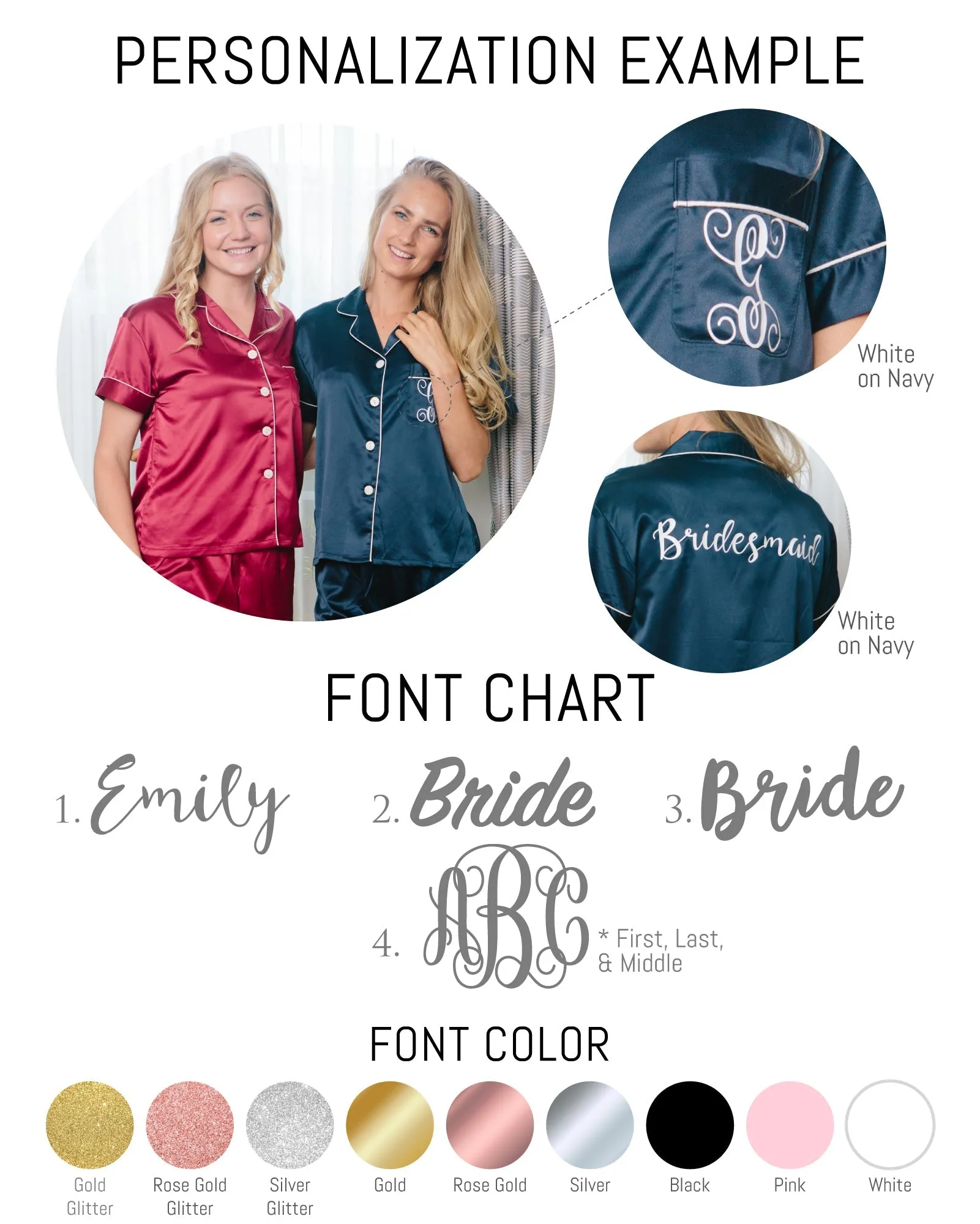 Women's Short Pajama Set Monogram