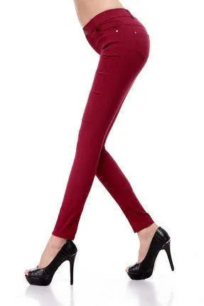 Women's Slim Pencil Pants Candy Colors slacks girl's Stretch Trousers Elastic big Size thin Leisure pants