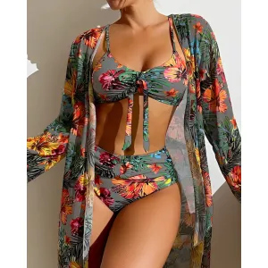 Women's Summer Floral Bikini Sets | High Waist
