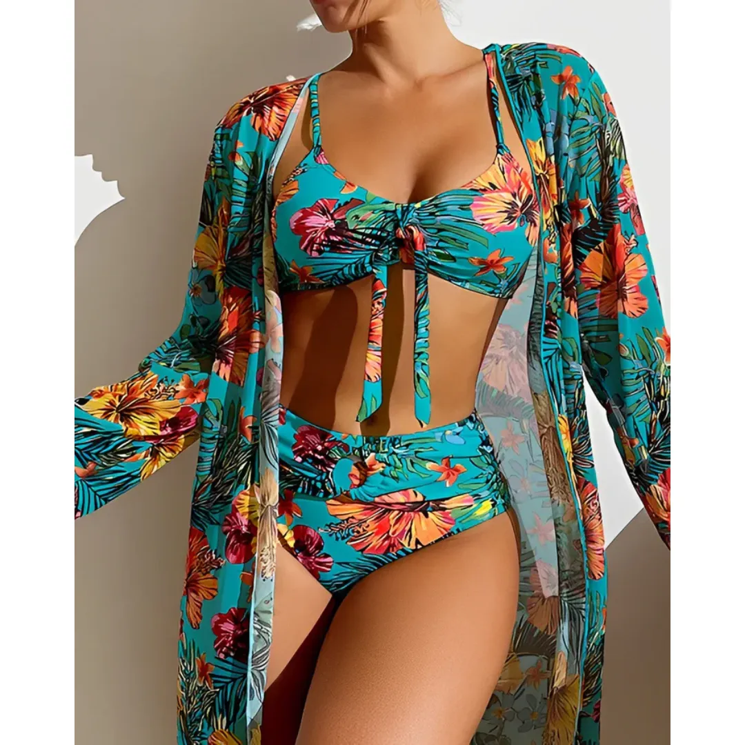 Women's Summer Floral Bikini Sets | High Waist