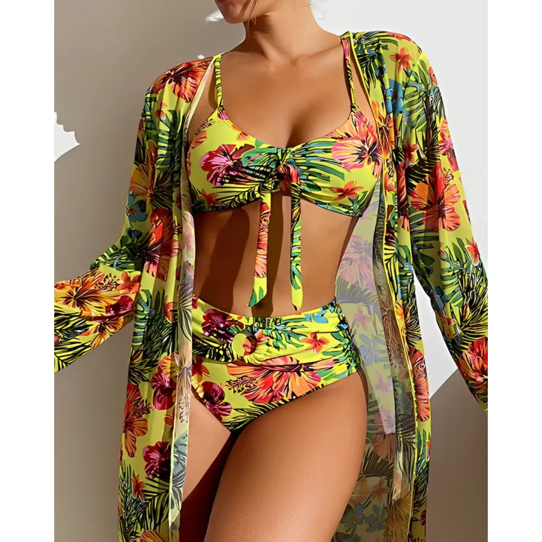 Women's Summer Floral Bikini Sets | High Waist