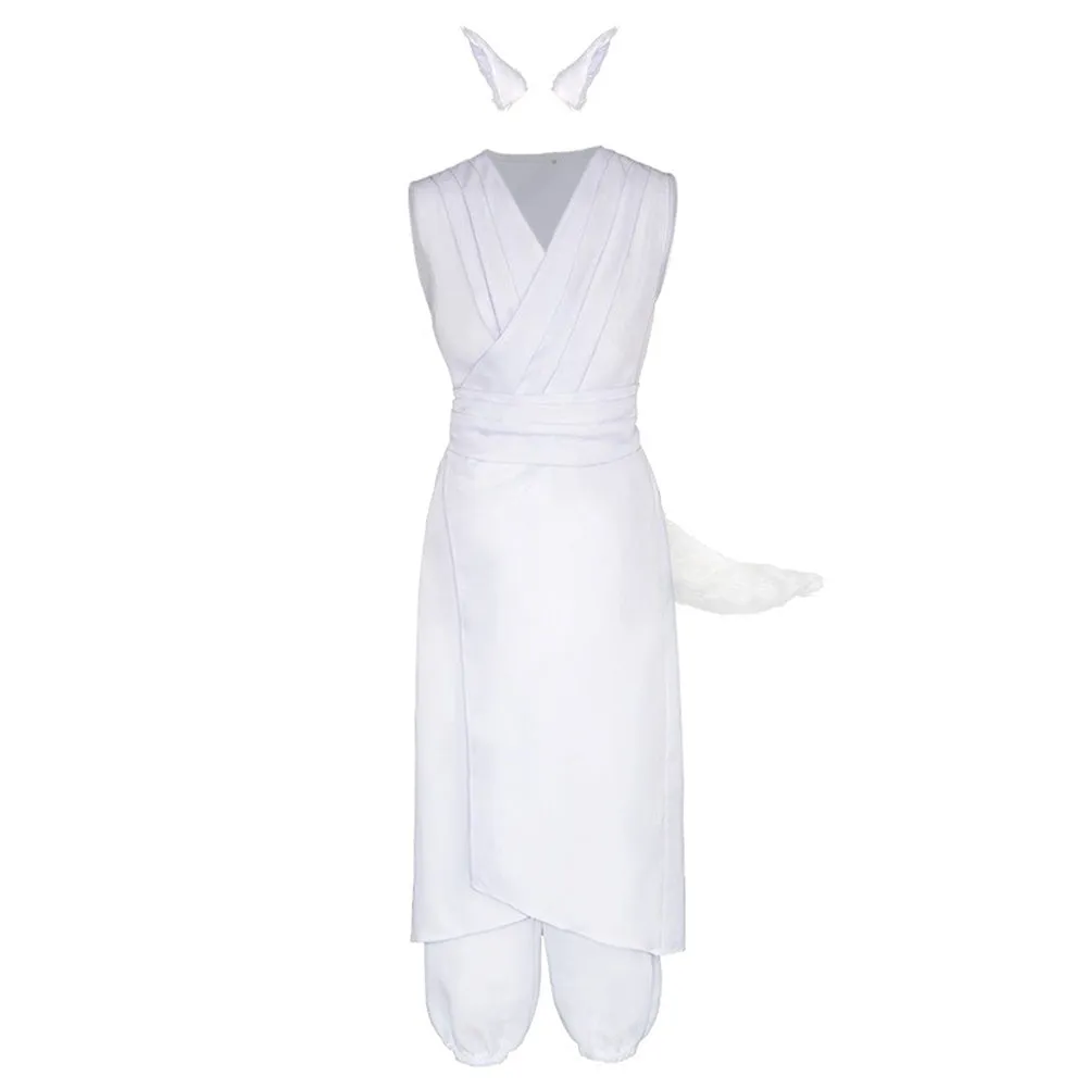 Yuu☆Yuu☆Hakusho 2023 Kurama TV Character White Fox Demon Form Set Cosplay Costume Outfits