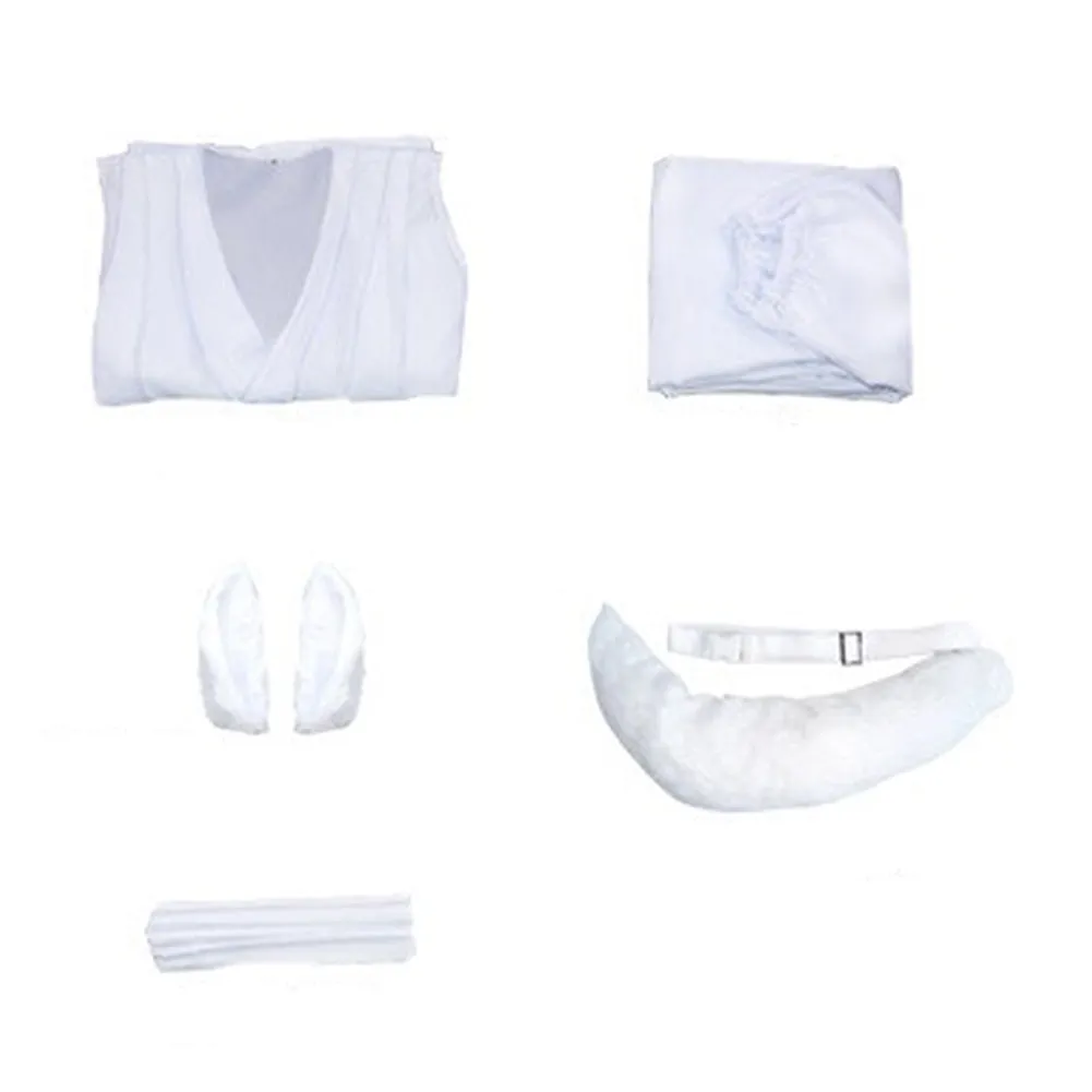 Yuu☆Yuu☆Hakusho 2023 Kurama TV Character White Fox Demon Form Set Cosplay Costume Outfits